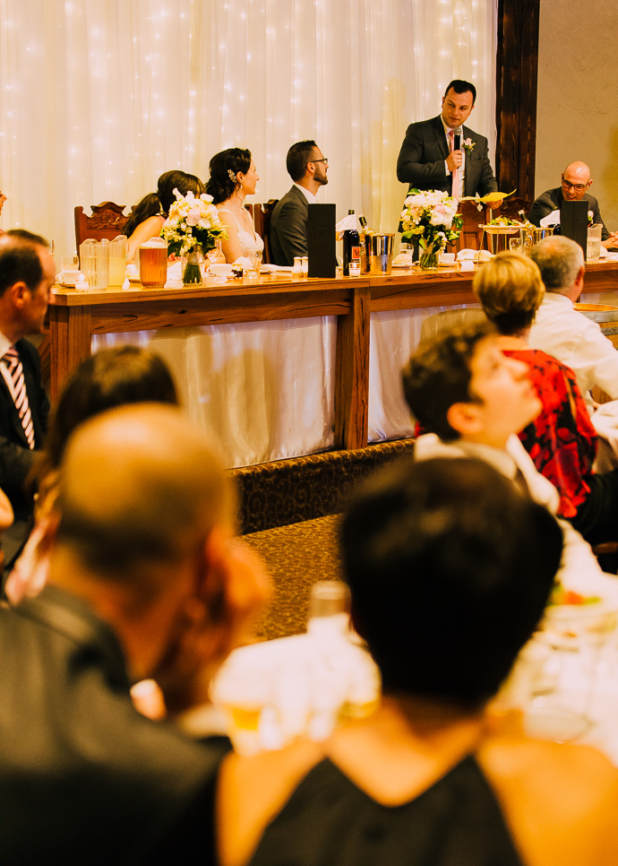 Guests dancing and enjoying a wedding reception