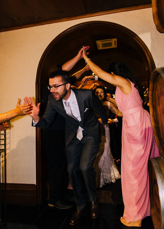 Guests dancing and enjoying a wedding reception