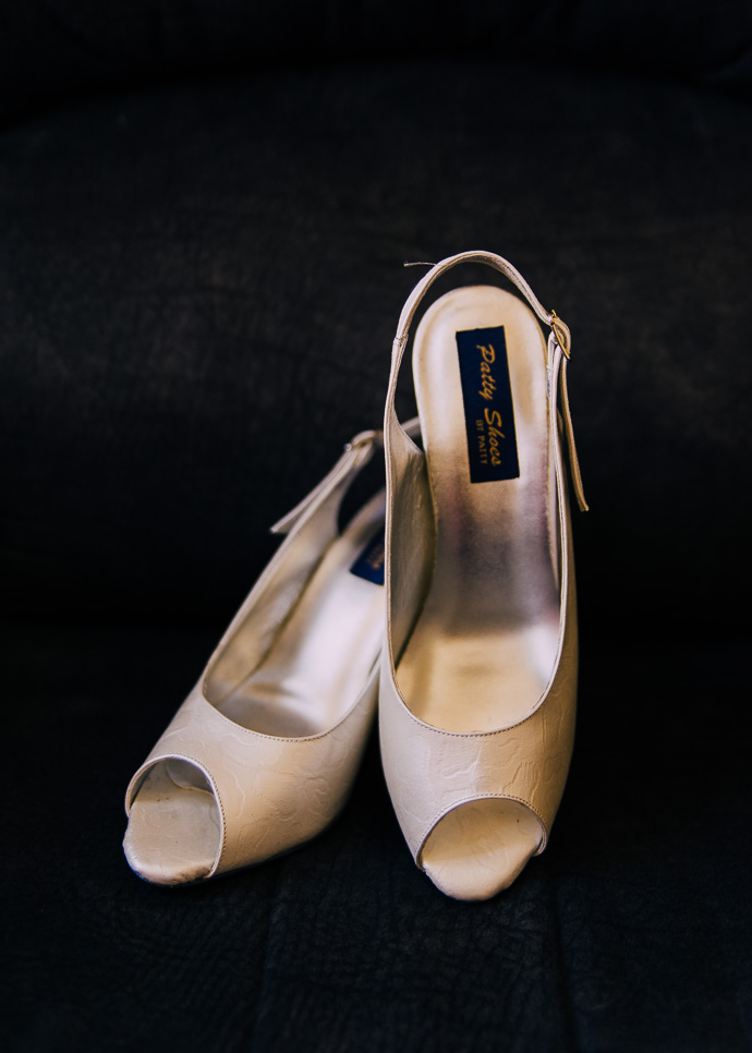 A bride's pair of high heels