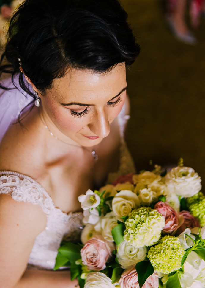 A portrait of a bride