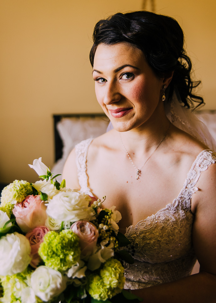 A portrait of a bride