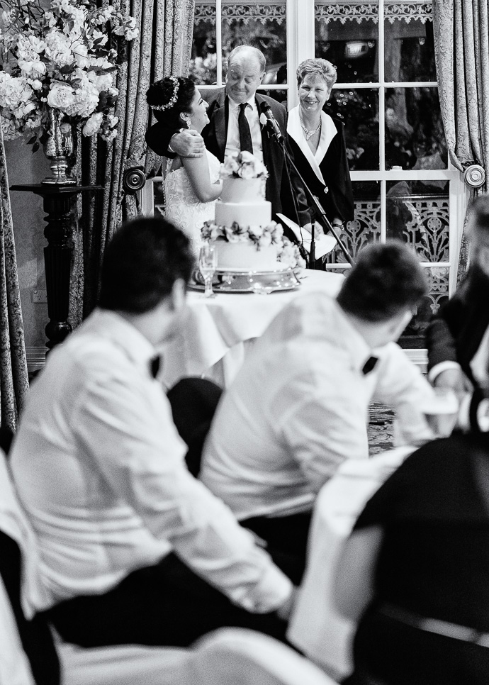 Guests celebrating at a wedding reception