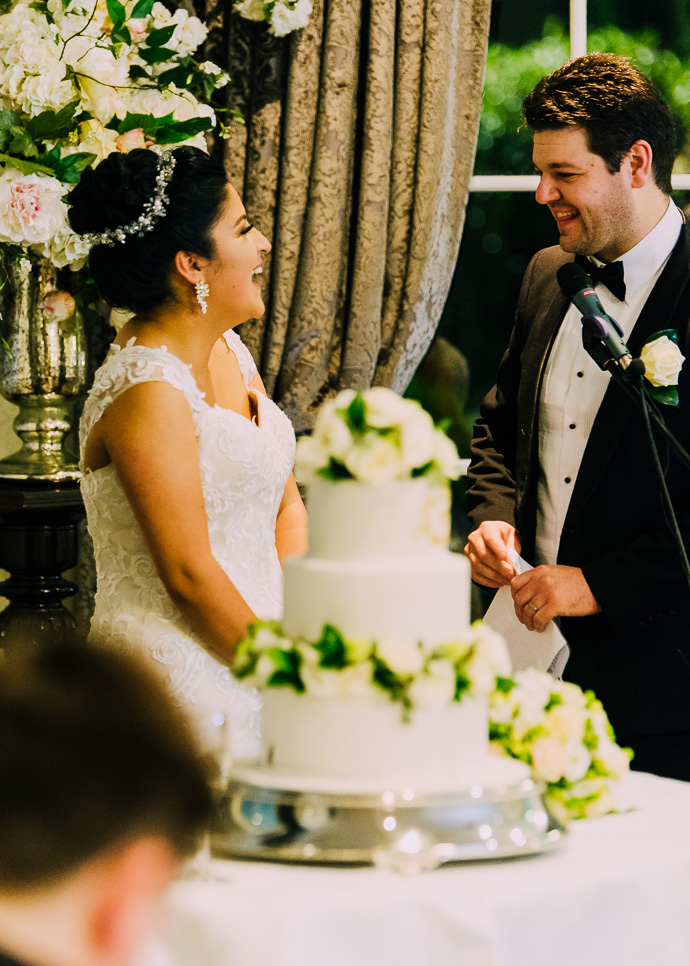 Guests celebrating at a wedding reception