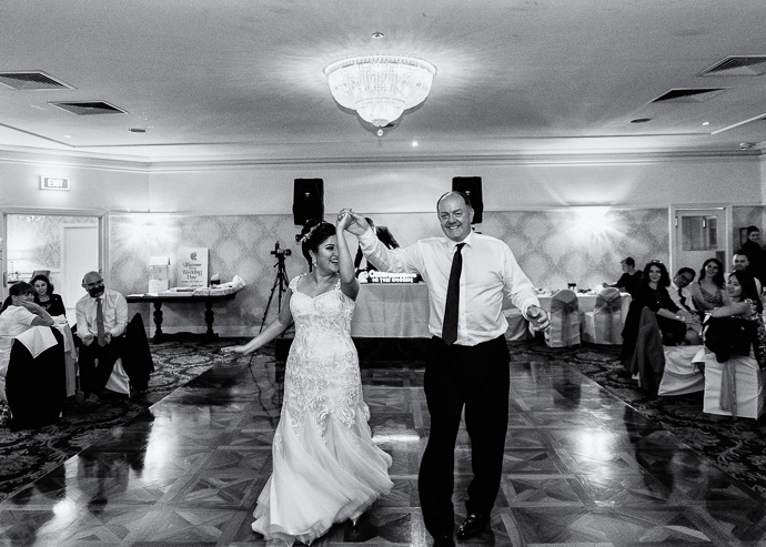 Guests celebrating at a wedding reception