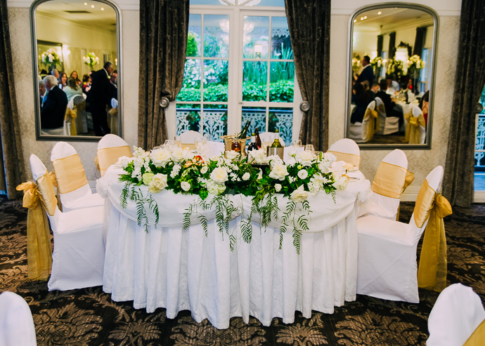 A table at a wedding reception