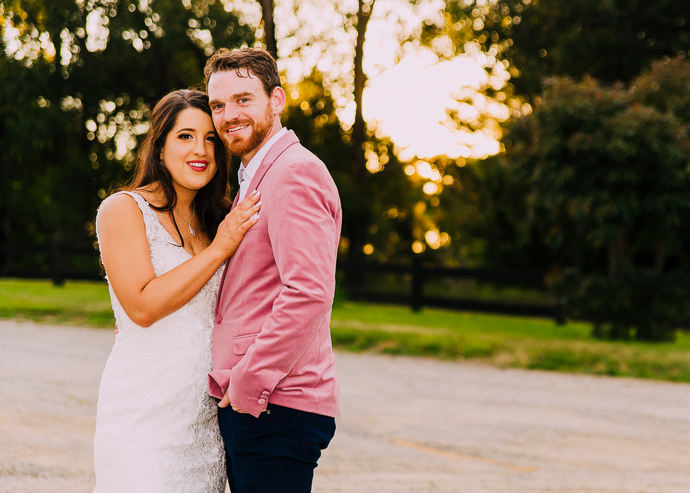 Portrait of a bride and groom at Forest Edge, Gembrook