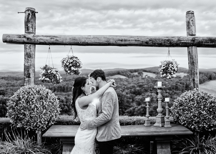 Portrait of a bride and groom at Forest Edge, Gembrook