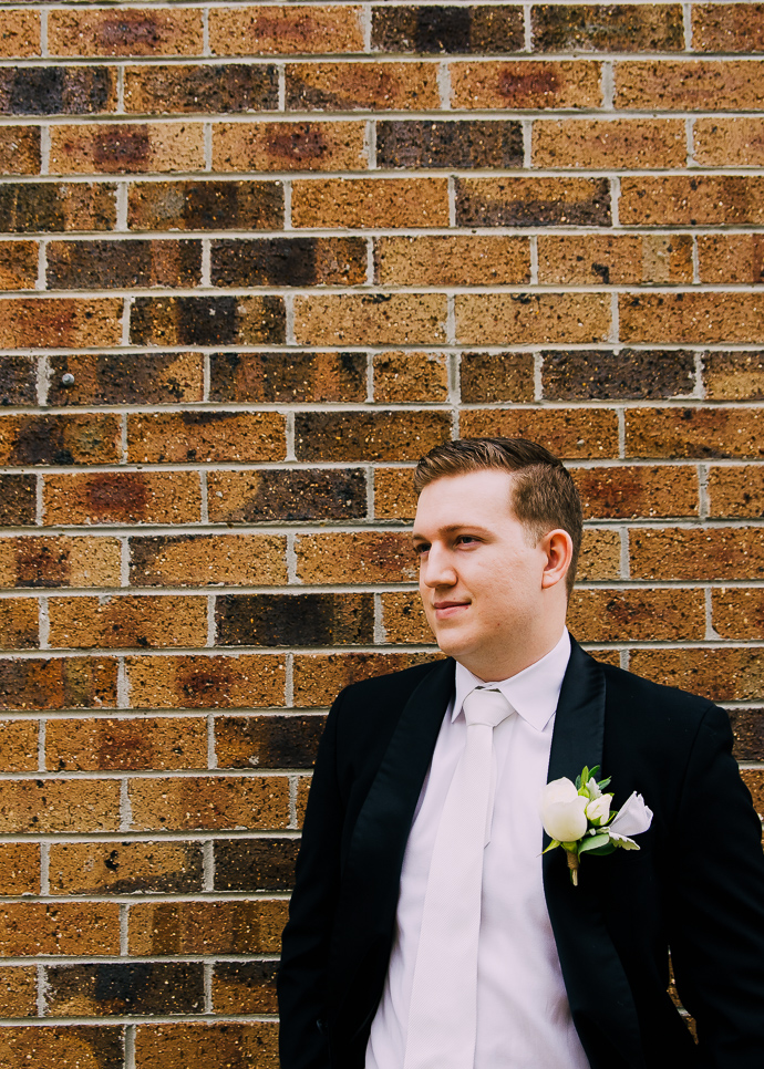 Portrait of groom smiling
