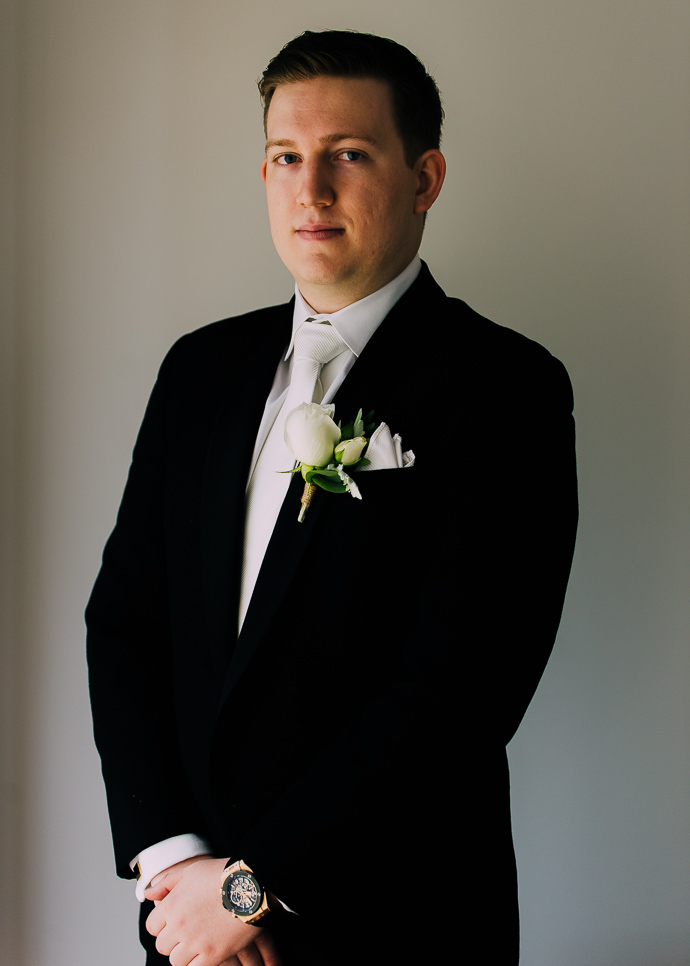 Portrait of groom smiling