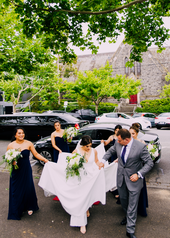 A Greek wedding ceremony inside St Eustathios in South Melbourne