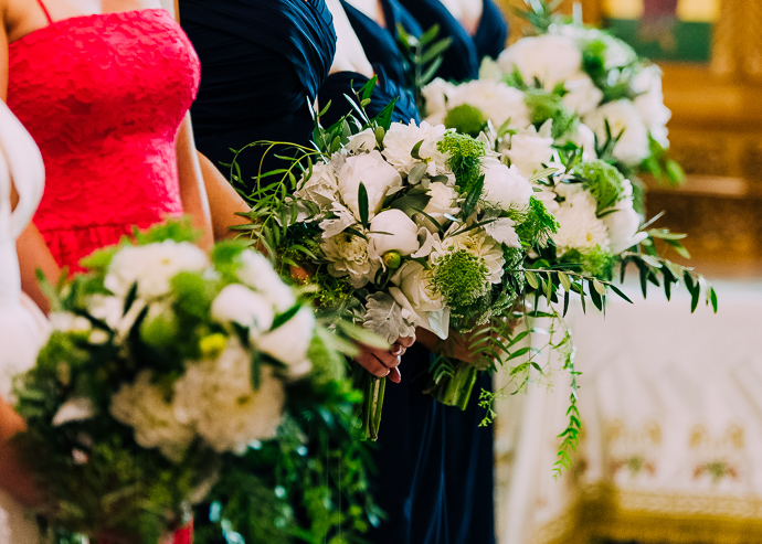A Greek wedding ceremony inside St Eustathios in South Melbourne
