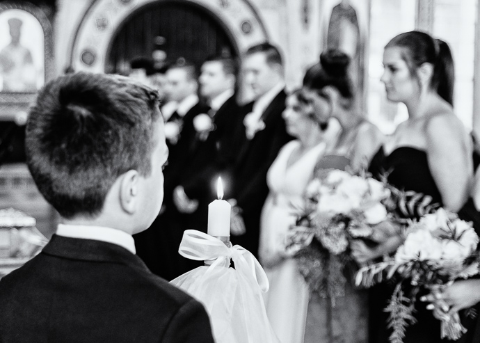 A Greek wedding ceremony inside St Eustathios in South Melbourne