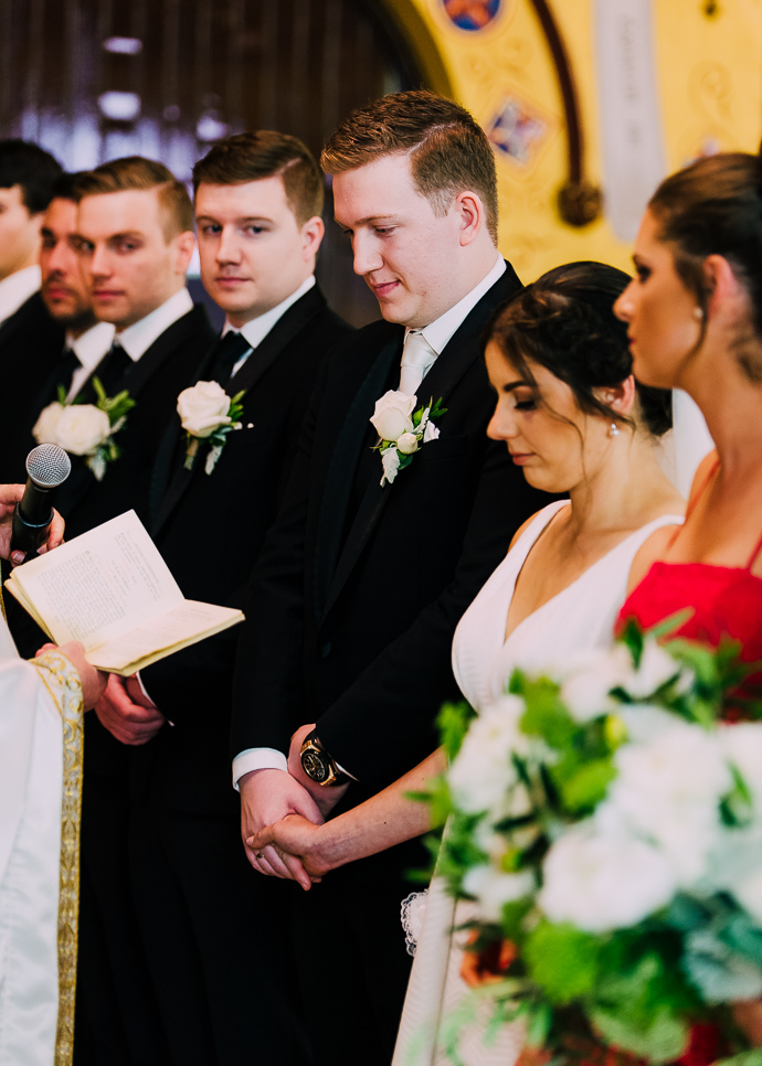 A Greek wedding ceremony inside St Eustathios in South Melbourne