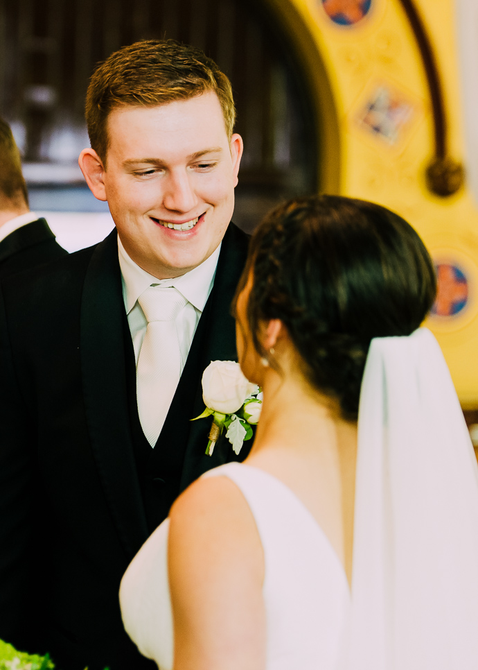 A Greek wedding ceremony inside St Eustathios in South Melbourne